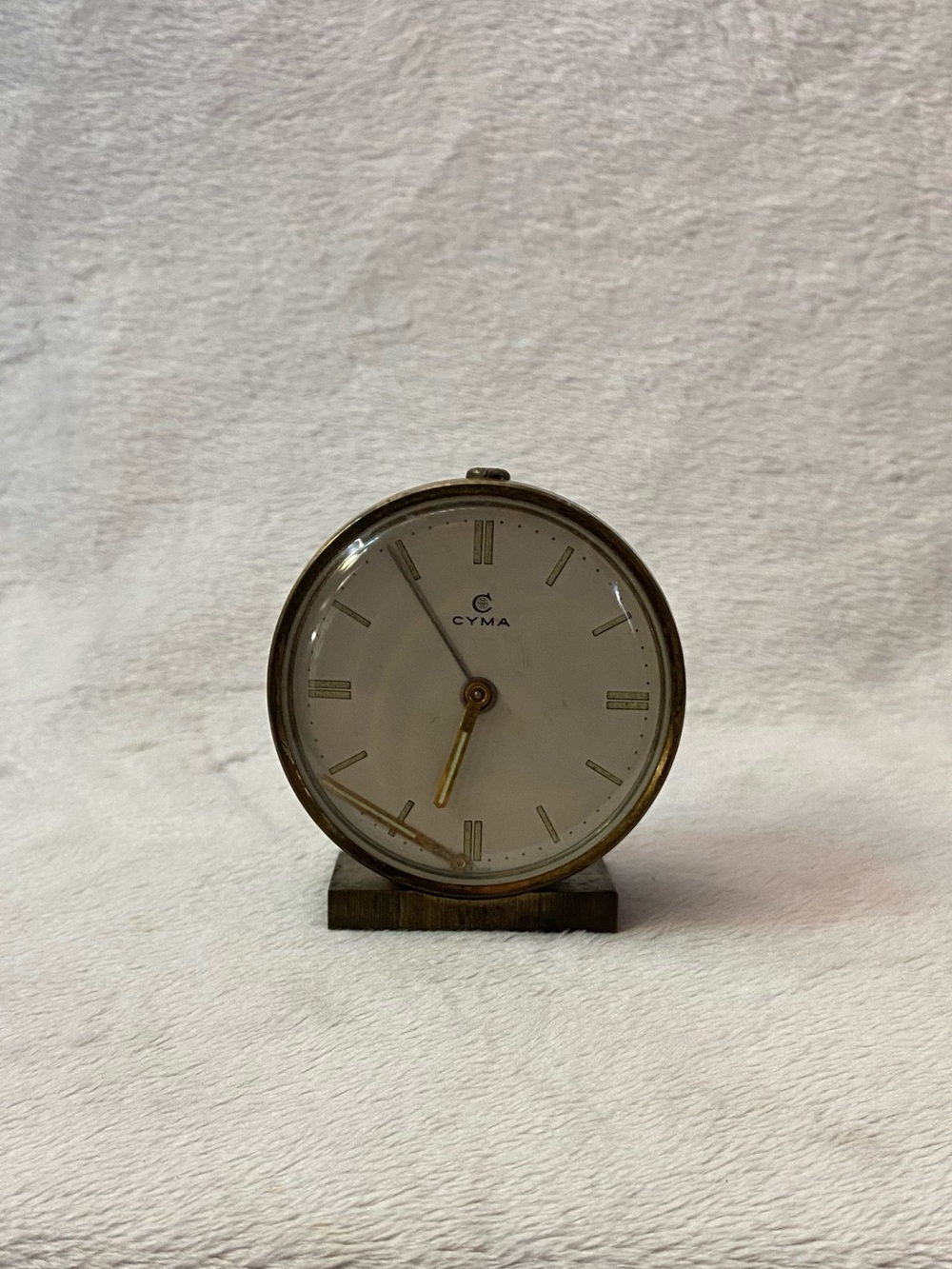Antique Rare CYMA Watch Co. Swiss Alarm Clock Made In Switzerland
